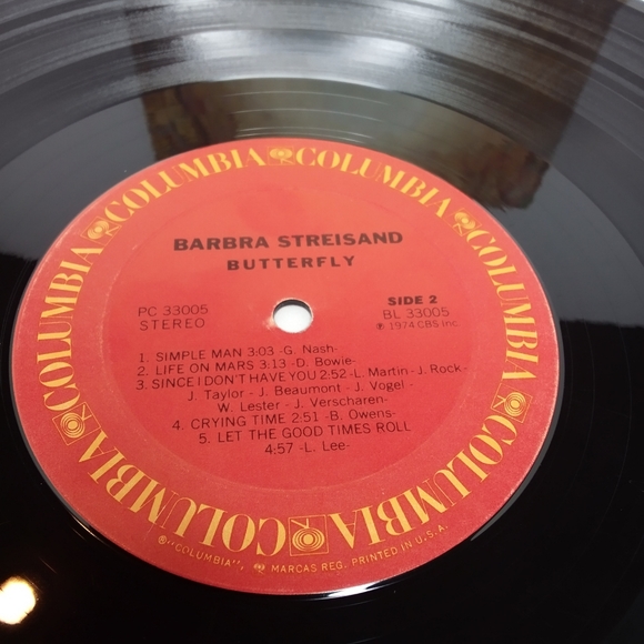 Barbra Streisand 2 Gatefold Vinyl Records Butterfly & Live: Concert At The Forum - Picture 7 of 7